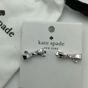 Kate Spade Silver Bow pierced earrings and bag